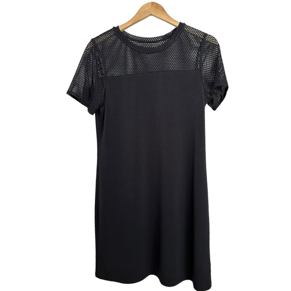 MICHAEL Michael Kors Mesh Top Shift Dress Stretch Short Sleeve Size Medium - Picture 7 of 12